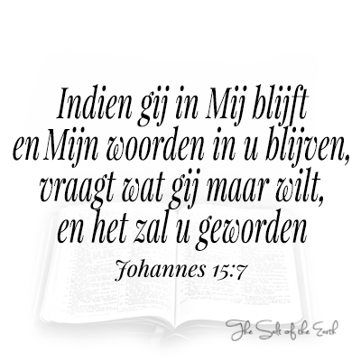 Johannes 15-7 gij in mij blijft mijn woorden in u verblijven